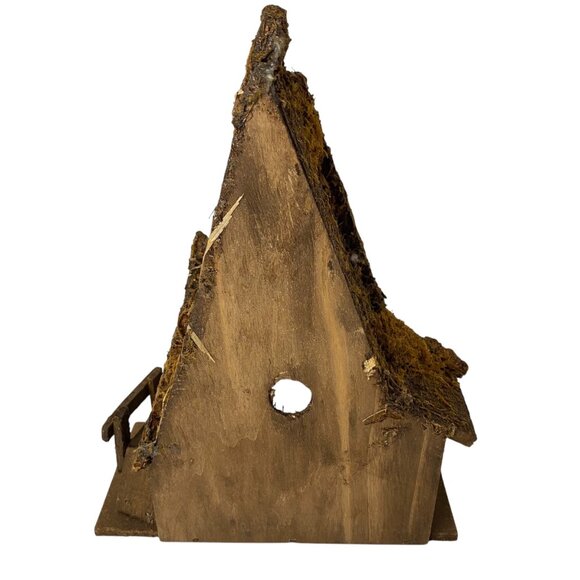 Vintage Italian Nativity Presepio Painted Figurines Rustic Wooden Stable Vtg - Picture 2 of 10